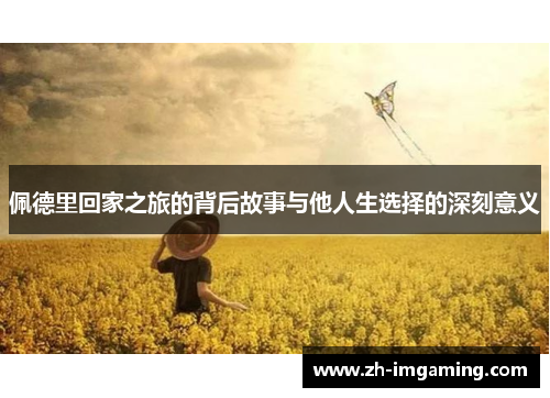 佩德里回家之旅的背后故事与他人生选择的深刻意义