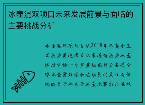 冰壶混双项目未来发展前景与面临的主要挑战分析